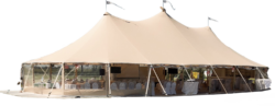 Sailcloth tent 10x16m (inclusief zijwanden) — Tabernakel Tenten